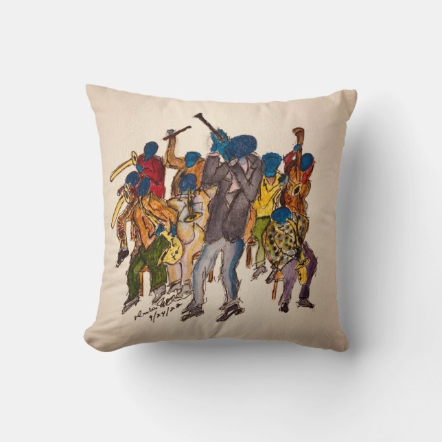 Colorida almohada de 16 pulgadas cuadradas de lanz (Anverso)