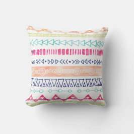 Colorida almohada de color de agua con dibujos a m