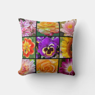 Colorida almohada de coloración de flores de prima