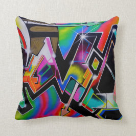 Colorida almohada de graffiti