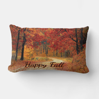 Colorida almohada de la carretera de otoño