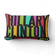 Colorida almohada de la Hillary Clinton de 2016 ar