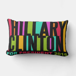 Colorida almohada de la Hillary Clinton de 2016 ar