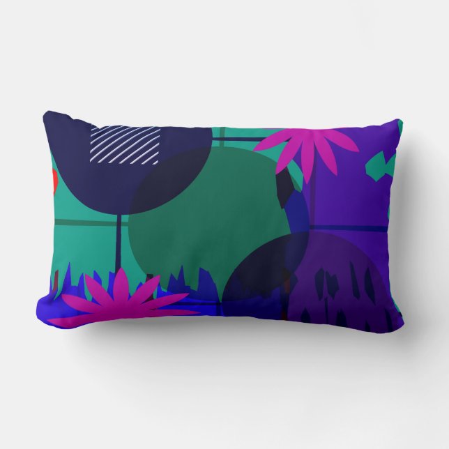 Colorida almohada lumbar (Anverso)