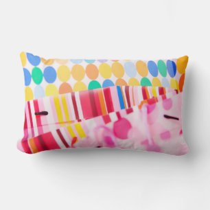 Colorida almohada lumbar Polkadots