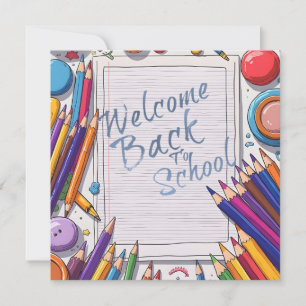 Colorida bienvenida de vuelta al diseño escolar