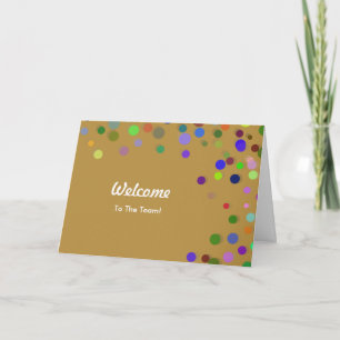 Colorida Caída Sparkles Polka Dots Tarjeta de Bien
