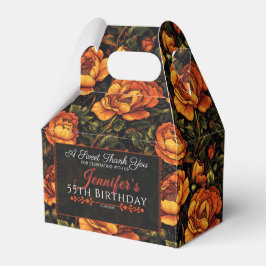 Colorida Caja De Favor De Cumpleaños De Rosa Por G