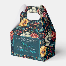 Colorida Caja De Favor De Cumpleaños Rosa Por Grac