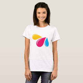 colorida camiseta básica femenina