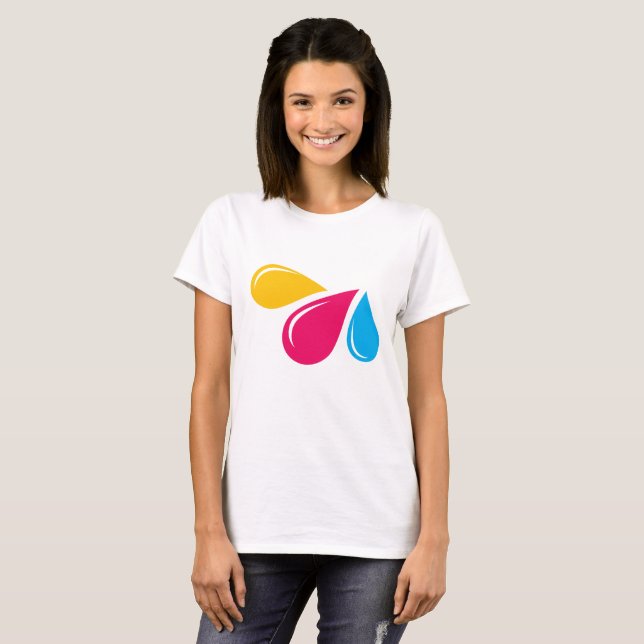 colorida camiseta básica femenina (Anverso completo)