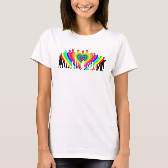 Colorida camiseta de amor familiar (Anverso)