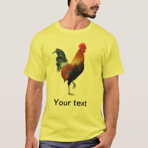 Colorida camiseta de gallo