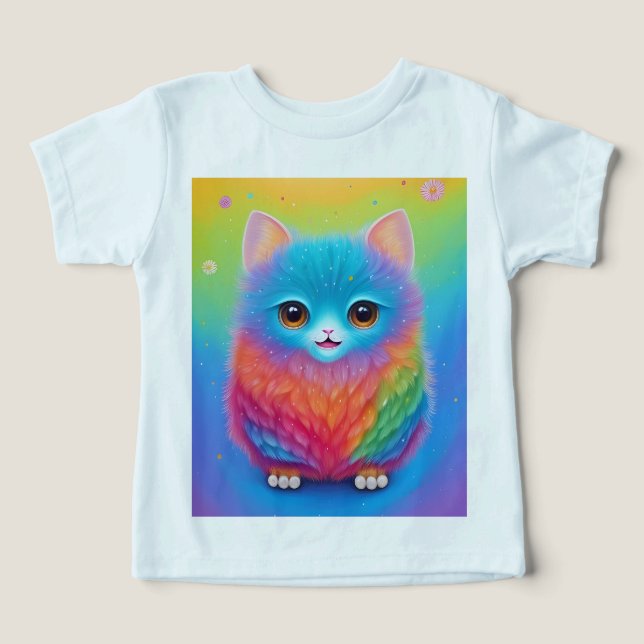 Colorida camiseta de impresión de animales (Diseño delantero )