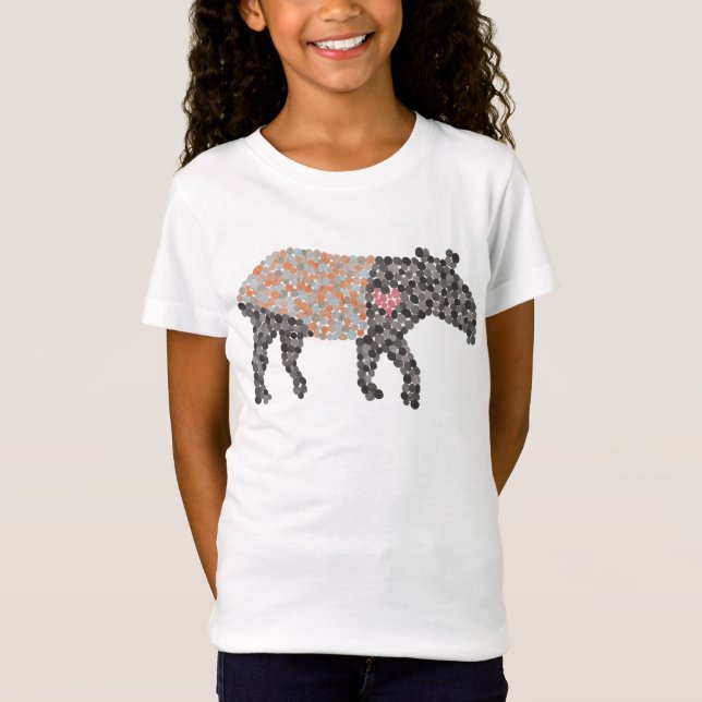 Colorida camiseta de tapir malayo (Anverso)