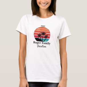 Colorida camiseta de vacaciones de reunión familia