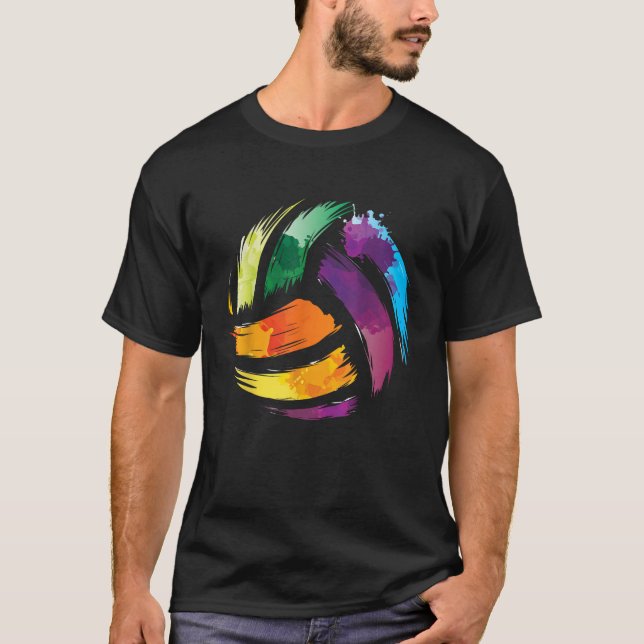 Colorida camiseta de voleibol Cute Colorsplash Bal (Anverso)