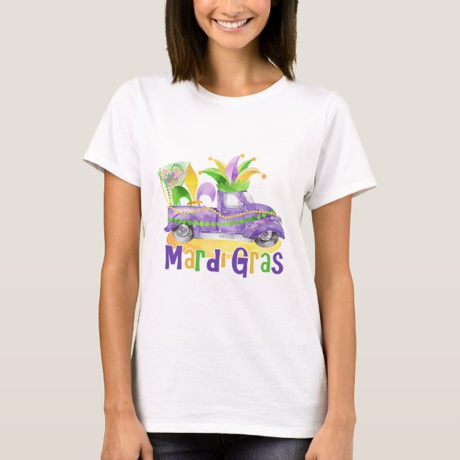 Colorida camiseta del Mardi Gras (Anverso)