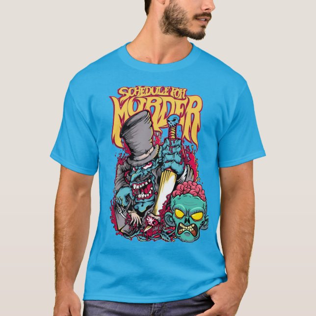 Colorida Camiseta Gráfico De Horror (Anverso)