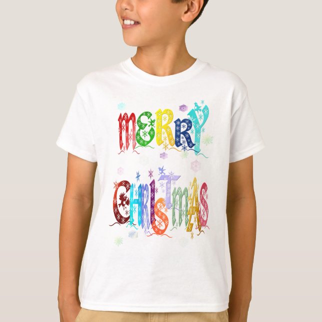 Colorida camiseta navideña (Anverso)