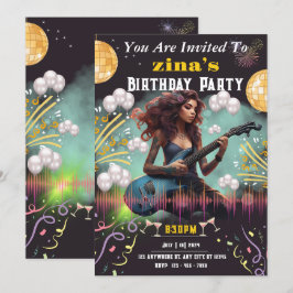 Colorida celebración de Confetti Invitación de cum