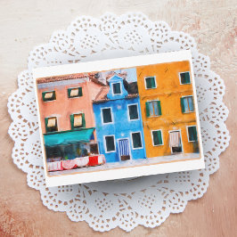 Colorida ciudad de Burano Italia postal