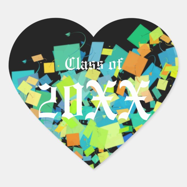 Colorida clase de Pegatinas de graduación (Anverso)