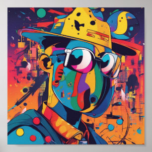 Colorida Diversión Moderna Pared Decoración Art