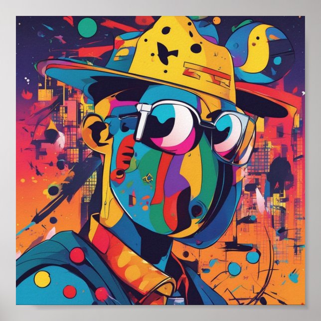 Colorida Diversión Moderna Pared Decoración Art (Frente)