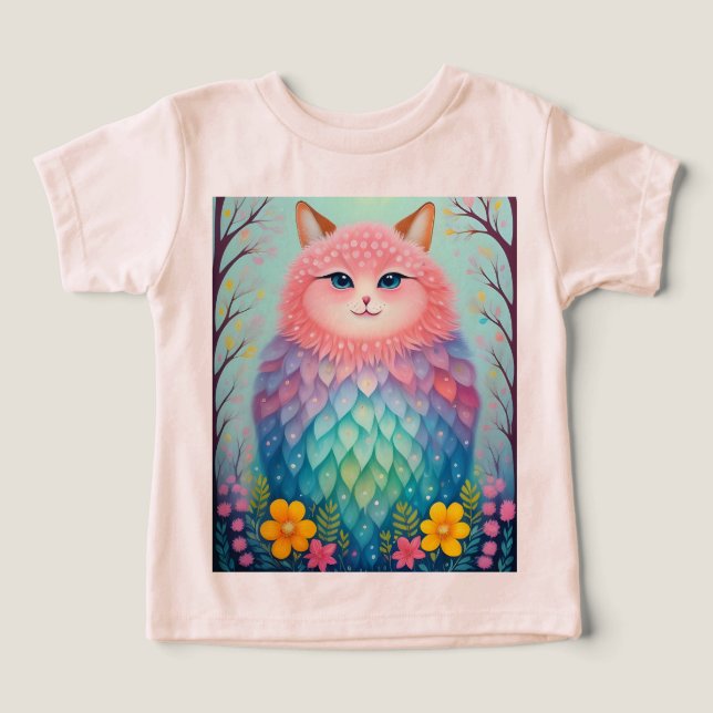 Colorida fantasía animal Imprimir camiseta (Diseño delantero )