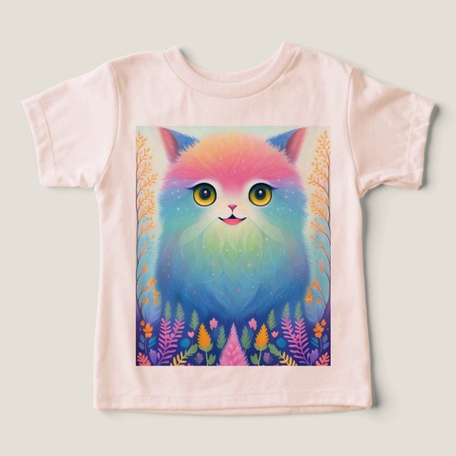 Colorida fantasía animal Imprimir camiseta (Diseño delantero )
