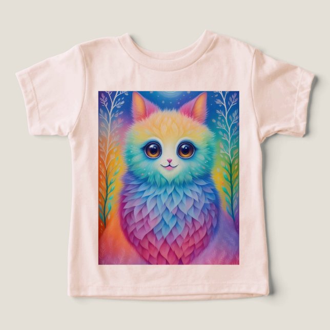 Colorida fantasía animal Imprimir camiseta (Diseño delantero )