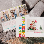 Colorida Feliz Año De Navidad En Reseña 4 Foto<br><div class="desc">Captura la alegría y la magia de la temporada navideña con este año navideño único y festivo y colorido de la Feliz Navidad en la revisión de 4 tarjetas de vacaciones fotográficas. Su diseño es sencillo y divertido, con una paleta de colores arcoiris de color rojo, verde, amarillo, azul, naranja...</div>
