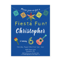 Colorida Fiesta Boys Invitación a la fiesta de cum