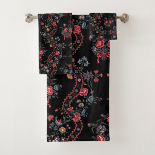 Colorida floral bohemia negra