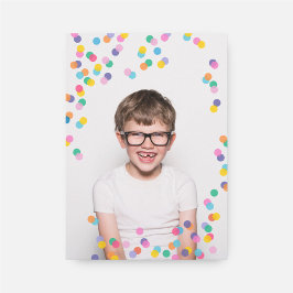 Colorida foto de Confetti Invitación al cumpleaños