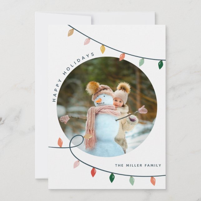 Colorida foto de las luces de vacaciones (Anverso)