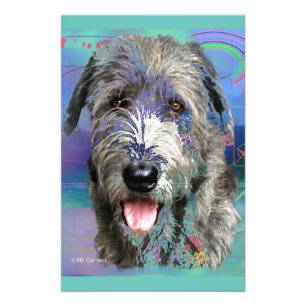 Colorida fotografía de arte de Wolfhound irlandés