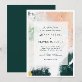 Colorida Invitación a Boda Abstracta