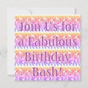 Colorida invitación a fiesta de cumpleaños de dise