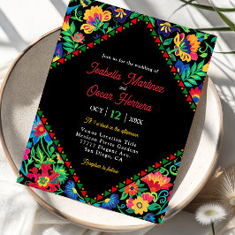 Colorida invitación a la boda mexicana