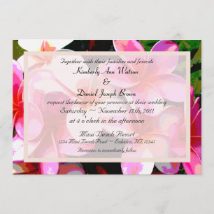 Colorida invitación a la boda tropical