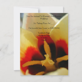 Colorida Invitación a la boda Tulip Close-Up