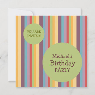 Colorida invitación a la fiesta de cumpleaños de S