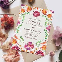 Colorida Invitación a la Fiesta Floral Mexicana