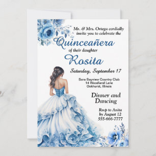 Colorida invitación a Quinceanera