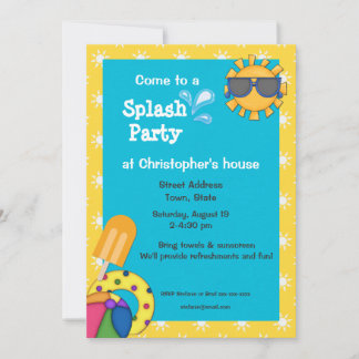 Colorida invitación a una fiesta de bienvenida par