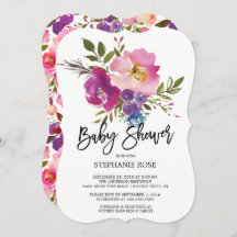 Colorida invitación Baby Shower Spring Bouquet