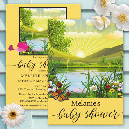 Colorida invitación Baby Shower Spring Sunshine