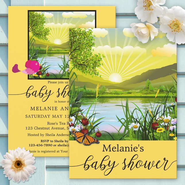 Colorida invitación Baby Shower Spring Sunshine (Subido por el creador)